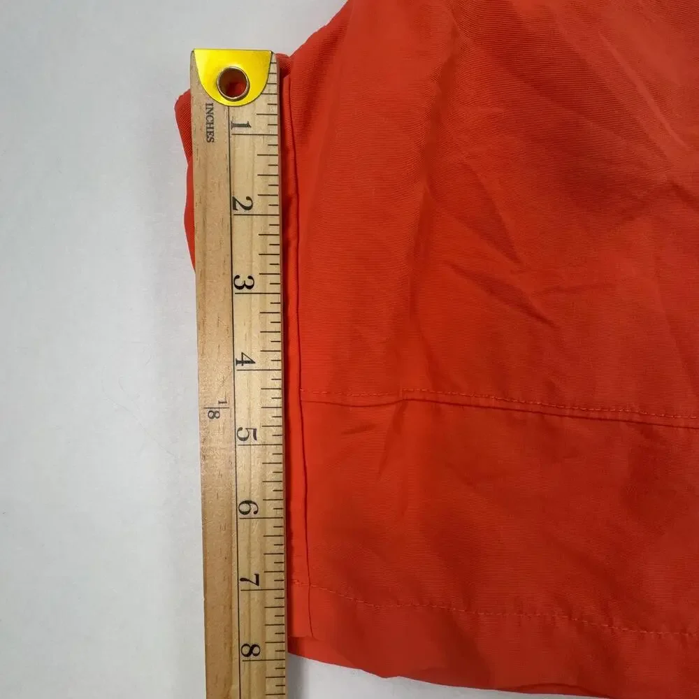 The North Face Swim Shorts Mens Small Orange Lined Elastic Waist Logo Pocket